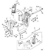 Кронштейн транца 2-Х ТАКТНОГО ПЛМ MERCURY 75 Серийный номер от 0T980000 до 0T999999